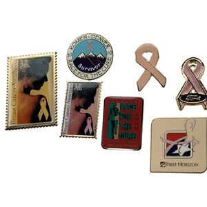 Breast Cancer Awareness Pins Komen Denver Survivor Pink Ribbon Lapel Pinback Lot